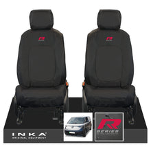 Load image into Gallery viewer, VW ID Buzz Cargo Front 1+1 INKA Tailored Waterproof Seat Covers Black with Embroidery MY22 onwards
