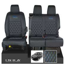 Load image into Gallery viewer, Citroen Dispatch INKA Front 1+2 Bentley Diamond Quilt Leatherette Tailored Seat Covers Black MY16 To Present
