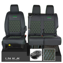 Load image into Gallery viewer, Citroen Dispatch INKA Front 1+2 Bentley Diamond Quilt Leatherette Tailored Seat Covers Black MY16 To Present

