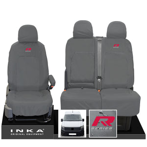 VW Crafter MK2 INKA Front Set 1+2 Tailored Waterproof Seat Covers Grey MY-2017 Onwards [Choice of 7 Colours]