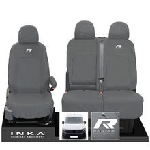 Load image into Gallery viewer, VW Crafter MK2 INKA Front Set 1+2 Tailored Waterproof Seat Covers Grey MY-2017 Onwards [Choice of 7 Colours]
