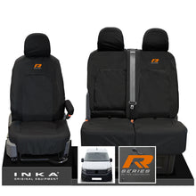Load image into Gallery viewer, VW Crafter MK2 INKA Front Set 1+2 Tailored Waterproof Seat Covers Black MY-2017 Onwards [Choice of 7 Colours]
