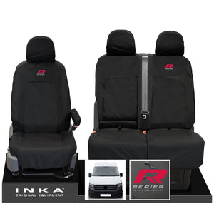 VW Crafter MK2 INKA Front Set 1+2 Tailored Waterproof Seat Covers Black MY-2017 Onwards [Choice of 7 Colours]