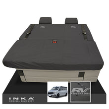 Load image into Gallery viewer, VW California Ocean/Coast/Beach/Surf Inka Fully Tailored Waterproof Seat Covers Black Front &amp; Rear With ISOFIX Fits T6.1 ,T6,T5.1 all model years fits with and without airbags
