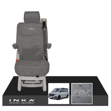 Load image into Gallery viewer, VW California Ocean/Coast/Beach/Surf Inka Fully Tailored Waterproof Seat Covers Grey Rear Single Swivel Fits T6.1 ,T6,T5.1 all model years fits with and without airbags
