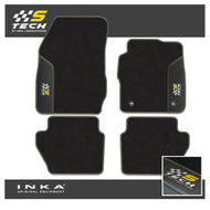 Ford Fiesta MK7 Tailored Car Mats (Front & Rear Set) with Premium Carpet & OEM Leatherette Fits MY11 to MY17