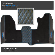 Load image into Gallery viewer, Ford Transit Custom INKA Custom Racing Bentley Leatherette Front Tailored Carpet Mat Black MY12-23
