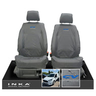 Ford Transit Connect MK3 Front 1+1 INKA Tailored Waterproof Seat Covers Set Grey MY2024 Onwards - CV Professional Embroidery