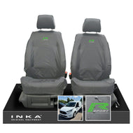 Ford Transit Connect MK3 Front 1+1 INKA Tailored Waterproof Seat Covers Set Grey MY2024 Onwards - R-SPORT Embroidery