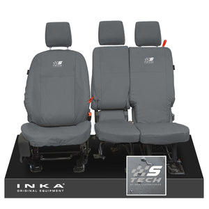 Ford Transit Connect INKA Front Set 1+2 Tailored Waterproof Seat Covers Grey MY13-23