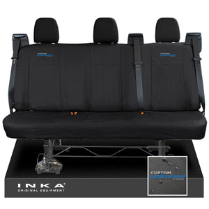 Ford Transit Custom INKA Rear Triple Tailored Waterproof Seat Covers Black MY-12-23 (Choice of 7 Colours)