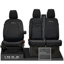 Load image into Gallery viewer, Ford Transit Custom INKA Front Set 1+2 Tailored Waterproof Seat Covers Black MY-12-23 (Choice of 7 Colours)
