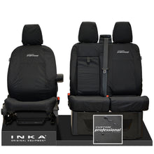 Load image into Gallery viewer, Ford Transit Custom INKA Front Set 1+2 Tailored Waterproof Seat Covers Black MY-12-23 (Choice of 7 Colours)
