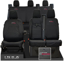 Load image into Gallery viewer, Ford Transit Custom MK1 INKA Front 1+2 &amp; Rear Triple Tailored Waterproof Seat Covers Black MY-12-23 (Choice of 7 Colours)
