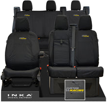 Load image into Gallery viewer, Ford Transit Custom MK1 INKA Front 1+2 &amp; Rear Triple Tailored Waterproof Seat Covers Black MY-12-23 (Choice of 7 Colours)
