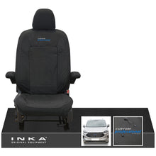 Load image into Gallery viewer, The All New Ford Transit Custom INKA Single Driver Tailored Waterproof Seat Cover Black MY-2024 Onwards
