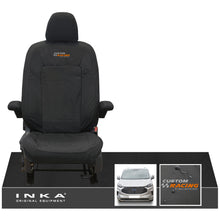 Load image into Gallery viewer, The All New Ford Transit Custom INKA Single Driver Tailored Waterproof Seat Cover Black MY-2024 Onwards
