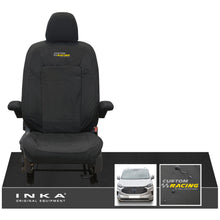 Load image into Gallery viewer, The All New Ford Transit Custom INKA Single Driver Tailored Waterproof Seat Cover Black MY-2024 Onwards
