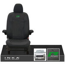 Load image into Gallery viewer, The All New Ford Transit Custom INKA Single Driver Tailored Waterproof Seat Cover Black MY-2024 Onwards
