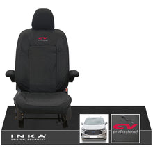 Load image into Gallery viewer, The All New Ford Transit Custom INKA Single Driver Tailored Waterproof Seat Cover Black MY-2024 Onwards
