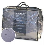 Land Rover Defender Rear 1+1 Tailored Waterproof Seat Covers Grey MY-90-16 For Jump Seats