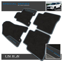 Load image into Gallery viewer, Hyundai Tucson Car Mats (Front &amp; Rear Set) with Premium Carpet &amp; OEM Leatherette Fits MY 15-19
