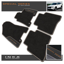 Load image into Gallery viewer, Hyundai Tucson Car Mats (Front &amp; Rear Set) with Premium Carpet &amp; OEM Leatherette Fits MY 15-19
