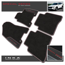 Load image into Gallery viewer, Hyundai Tucson Car Mats (Front &amp; Rear Set) with Premium Carpet &amp; OEM Leatherette Fits MY 15-19
