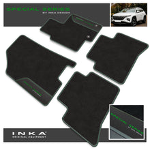 Load image into Gallery viewer, Hyundai Tucson MHEV Car Mats (Front &amp; Rear Set) with Premium Carpet &amp; OEM Leatherette Fits MY20 Onwards
