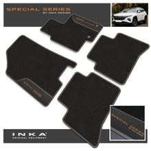 Load image into Gallery viewer, Hyundai Tucson MHEV Car Mats (Front &amp; Rear Set) with Premium Carpet &amp; OEM Leatherette Fits MY20 Onwards
