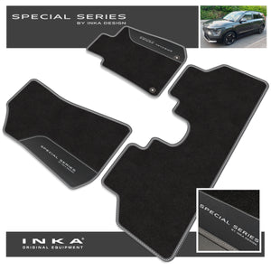 Kia E-NIRO Car Mats (Front & Rear Set) with Premium Carpet & OEM Leatherette Fits MY18-22