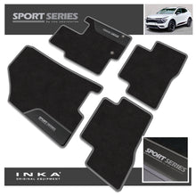 Load image into Gallery viewer, Kia Sportage Hybrid Car Mats (Front &amp; Rear Set) with Premium Carpet &amp; OEM Leatherette Fits MY 2022 Onwards
