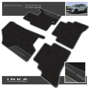 Kia Sportage PHEV Car Mats (Front & Rear Set) with Premium Carpet & OEM Leatherette Fits MY 2022 Onwards