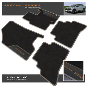 Kia Sportage PHEV Car Mats (Front & Rear Set) with Premium Carpet & OEM Leatherette Fits MY 2022 Onwards