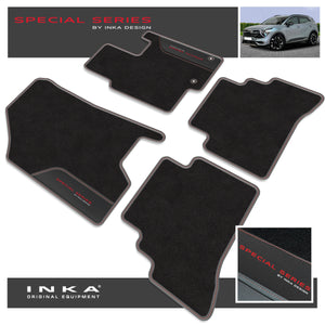 Kia Sportage PHEV Car Mats (Front & Rear Set) with Premium Carpet & OEM Leatherette Fits MY 2022 Onwards