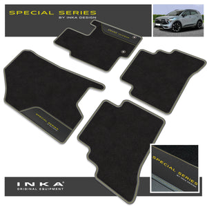Kia Sportage PHEV Car Mats (Front & Rear Set) with Premium Carpet & OEM Leatherette Fits MY 2022 Onwards