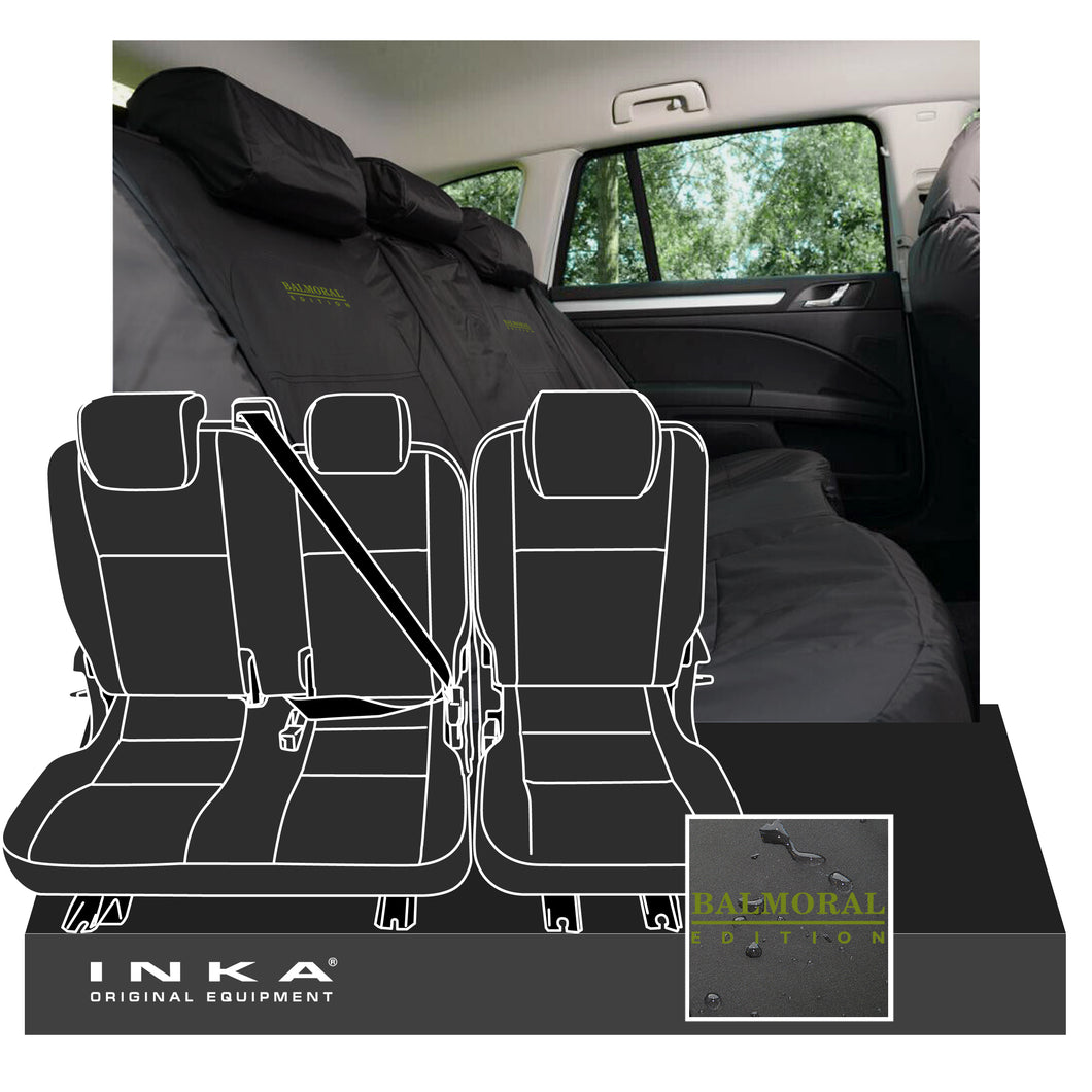 Land Rover Defender INKA Rear Split Set Tailored Waterproof Seat Covers Black MY-05-16