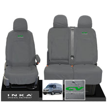 Load image into Gallery viewer, MAN TGE Panel Van INKA Front 1+2 Tailored Waterproof Seat Covers Grey MY-2017+ (Choice of 7 Colours)
