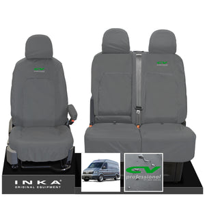 MAN TGE Panel Van INKA Front 1+2 Tailored Waterproof Seat Covers Grey MY-2017+ (Choice of 7 Colours)