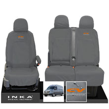 Load image into Gallery viewer, MAN TGE Panel Van INKA Front 1+2 Tailored Waterproof Seat Covers Grey MY-2017+ (Choice of 7 Colours)

