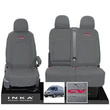 Load image into Gallery viewer, MAN TGE Panel Van INKA Front 1+2 Tailored Waterproof Seat Covers Grey MY-2017+ (Choice of 7 Colours)
