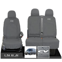 Load image into Gallery viewer, MAN TGE Panel Van INKA Front 1+2 Tailored Waterproof Seat Covers Grey MY-2017+ (Choice of 7 Colours)
