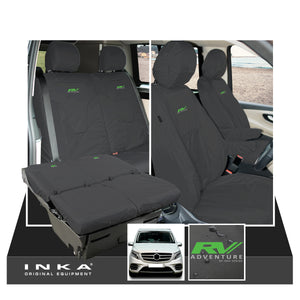Mercedes Benz Marco Polo V-Class W447 INKA Tailored Waterproof Seat Covers Black MY-2014 Onwards