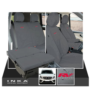 Mercedes Benz Marco Polo V-Class W447 INKA Tailored Waterproof Seat Covers Grey MY-2014 Onwards