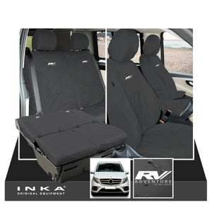 Mercedes Benz Marco Polo V-Class W447 INKA Tailored Waterproof Seat Covers Black MY-2014 Onwards
