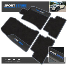 Load image into Gallery viewer, MINI Cooper R56 Tailored Car Mats (Front &amp; Rear Set) with Premium Carpet &amp; OEM Leatherette Fits MY 2007-2013
