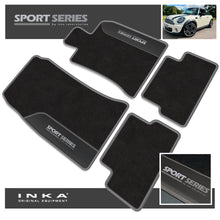 Load image into Gallery viewer, MINI Cooper R56 Tailored Car Mats (Front &amp; Rear Set) with Premium Carpet &amp; OEM Leatherette Fits MY 2007-2013

