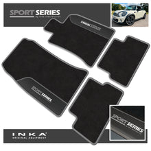 Load image into Gallery viewer, MINI Cooper R56 Tailored Car Mats (Front &amp; Rear Set) with Premium Carpet &amp; OEM Leatherette Fits MY 2007-2013
