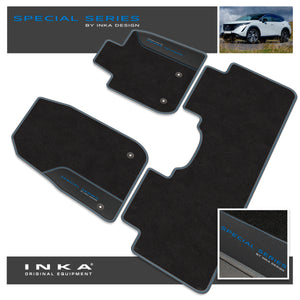 Nissan Ariya Car Mats (Front & Rear Set) with Premium Carpet & OEM Leatherette Fits MY22 Onwards