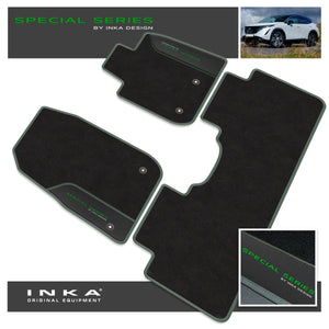 Nissan Ariya Car Mats (Front & Rear Set) with Premium Carpet & OEM Leatherette Fits MY22 Onwards